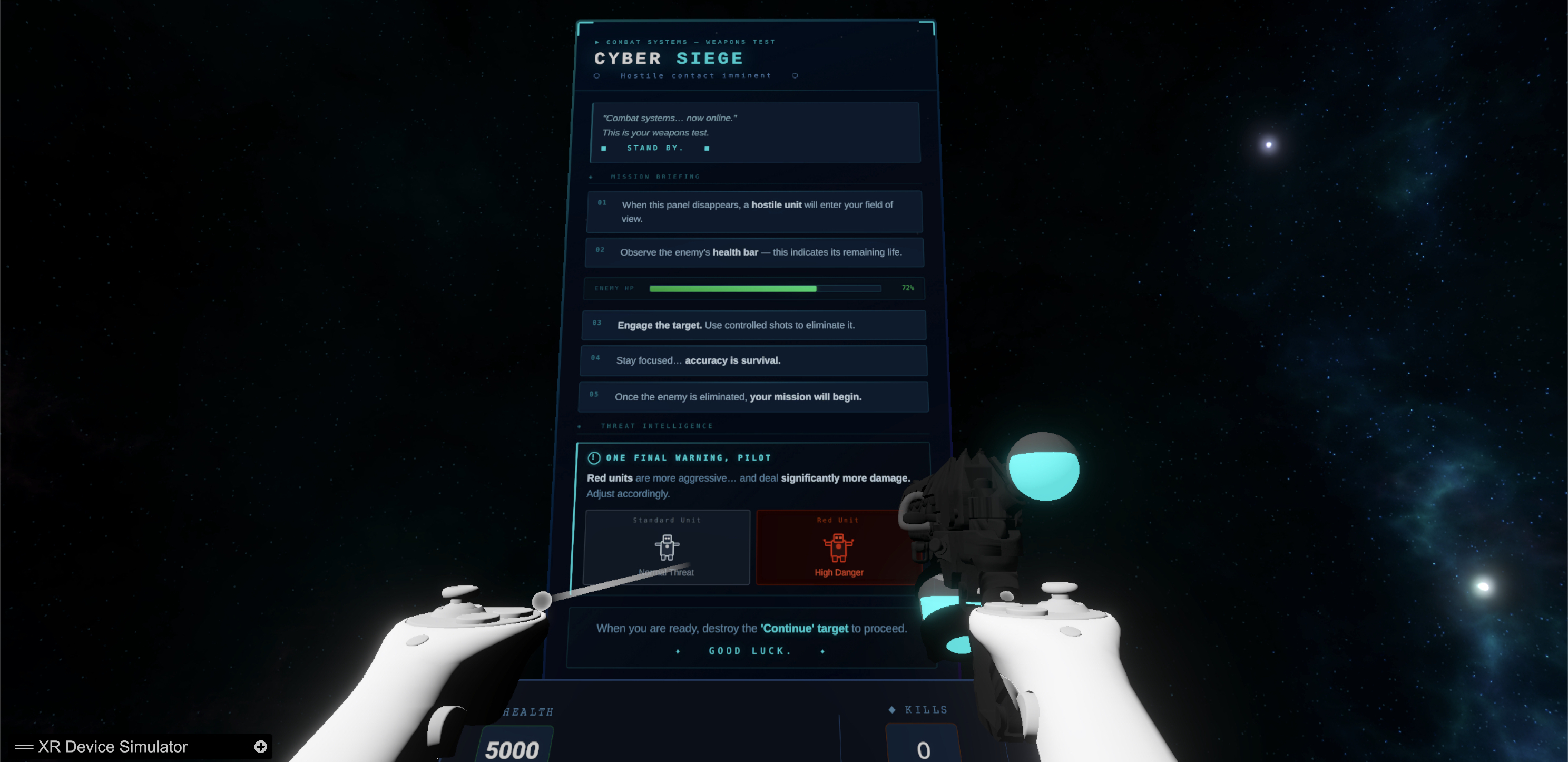 Combat systems briefing